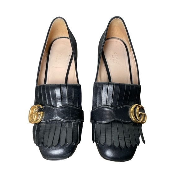 GUCCI Marmont Mid Heel Fringe Classic Pumps \\ 38 (8) - Picture 2 of 10